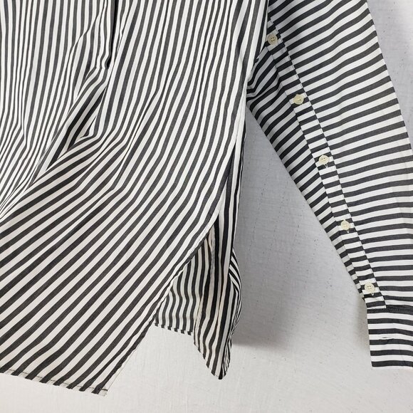 AKRIS Punto Striped Popover Shirt Tunic 100% Cotton Oversized size 4 Minimalist - Picture 6 of 14